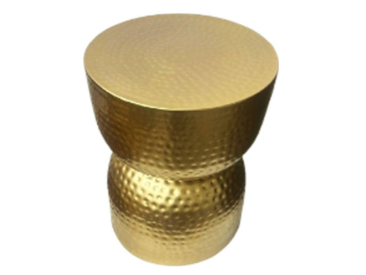 Hammered Brass Side Table