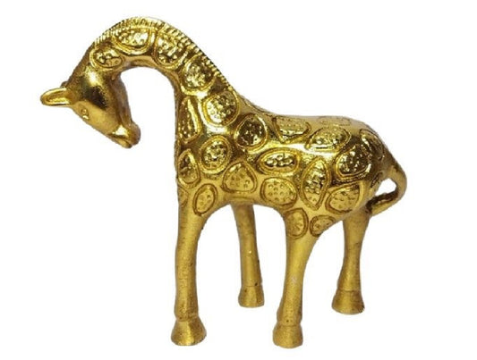 Brass plated giraffe 20cm