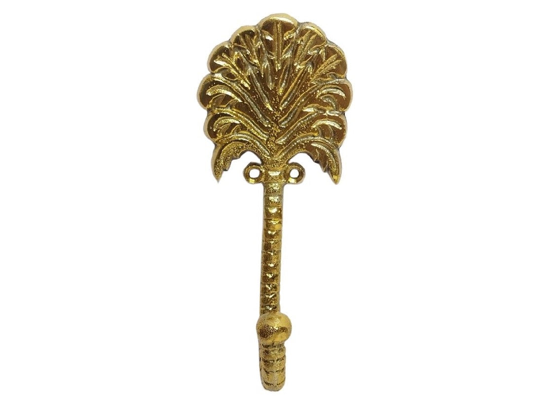 Brass plates palm tree hook