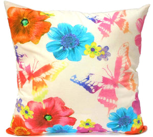 Flower/butterfly cushion 45cm