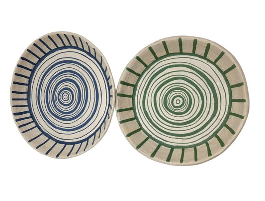 S/2 shallow bowls with circle design