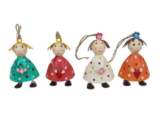 Set of 4 People with Hearts & Flowers Hangings - Sale!