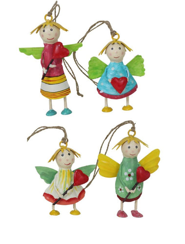 S/4 hanging angels with hearts