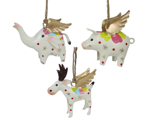 Set of 3 Winged Animal Hangings