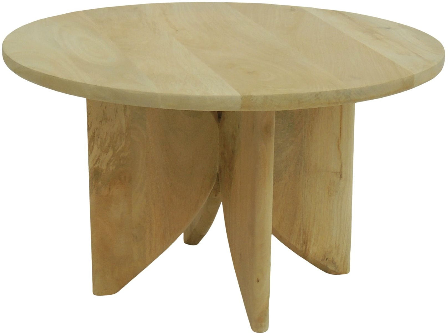 Light Oak Finish Coffee Table with Curved Legs