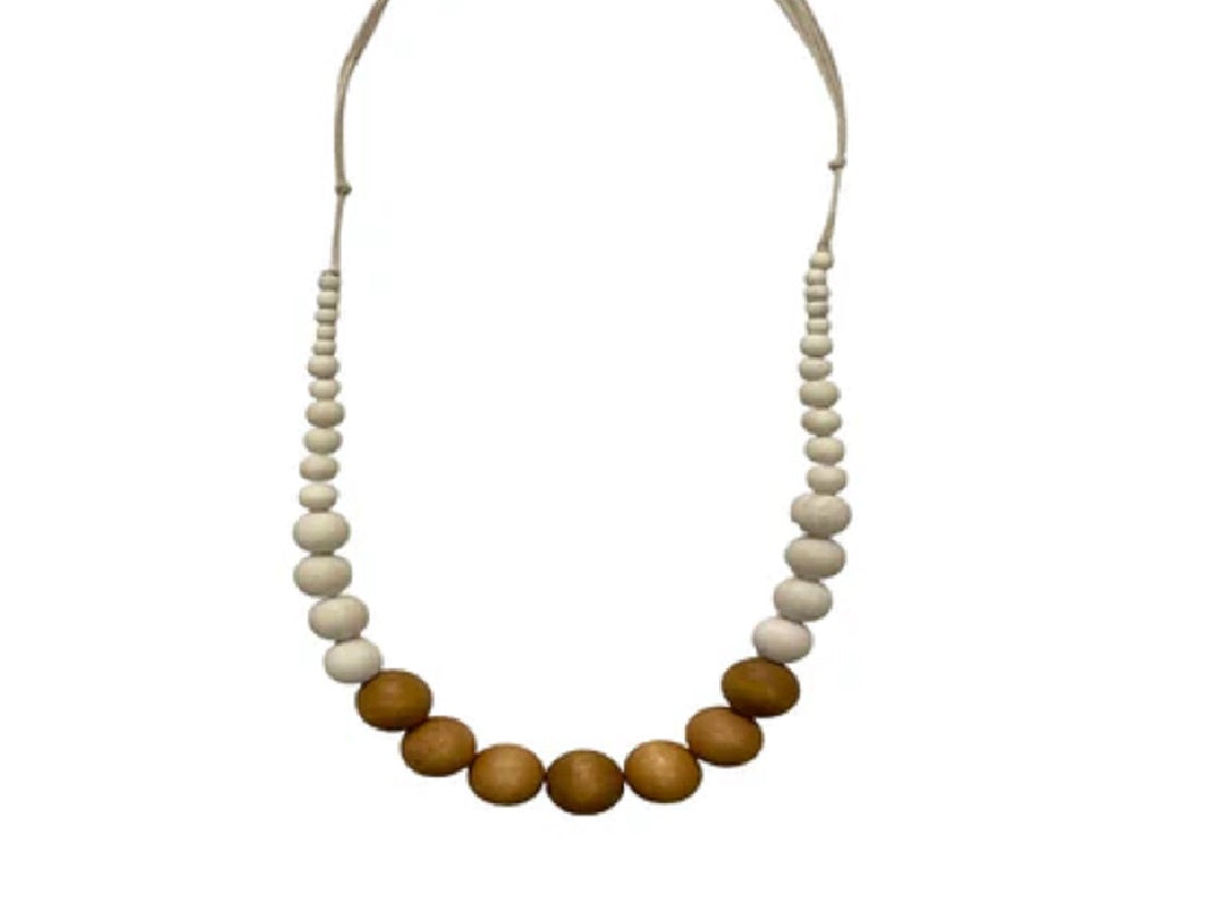 Hand Beaded Neutrals Necklace