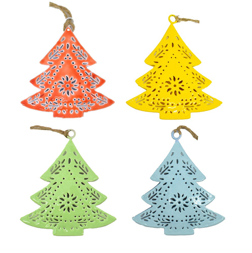 S/4 cut out metal trees 10cm