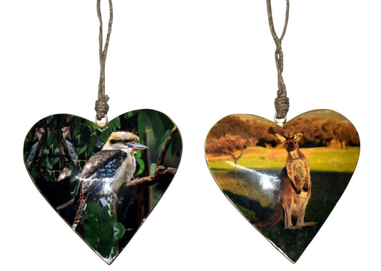 Set of 2 Australian Animal Hearts