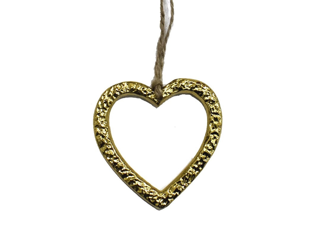 Brass Heart Hanging Ornament - Sale!