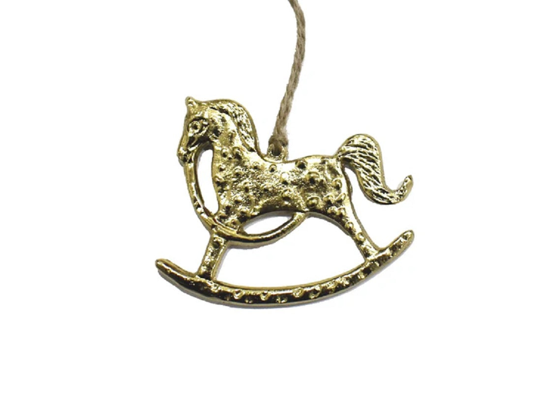 Handcrafted Brass Rocking Horse - Sale!