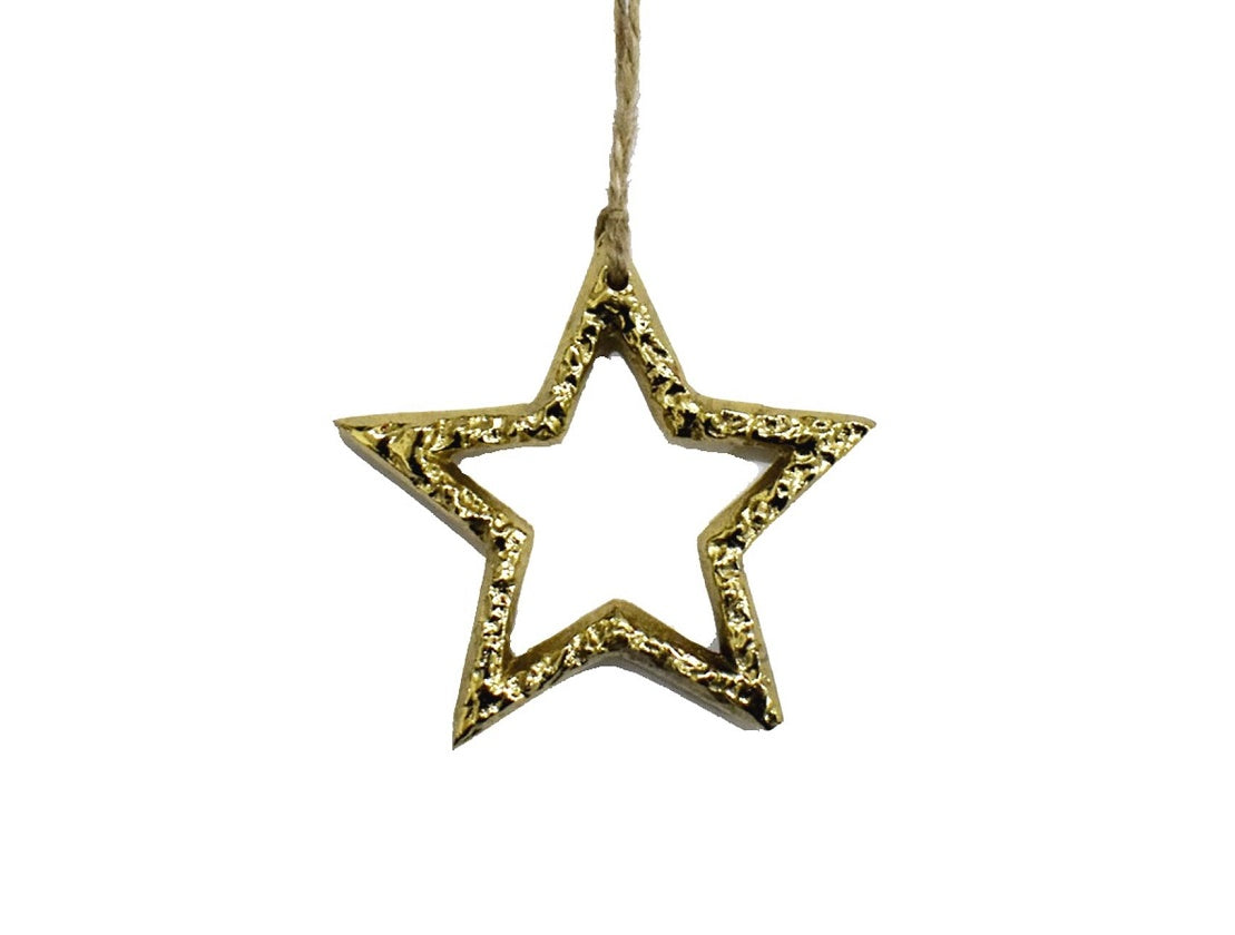 Brass Star Hanging Ornament - Sale!