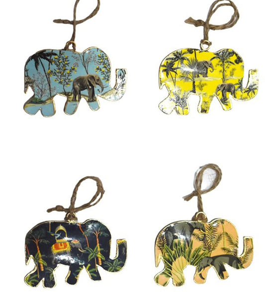 Set of 4 Elephants with Elephant Design