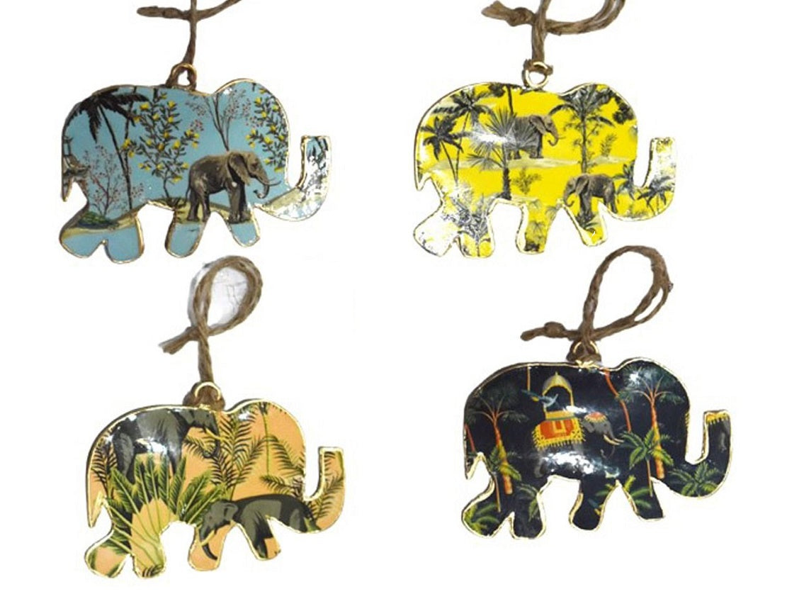 Set of 4 Elephants with Elephant Design