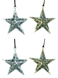 S/4 stars brushed Silver & gold