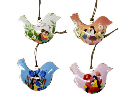 Set of 4 Mother's Day Hanging Birds