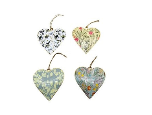 Set of 4 Demure Floral Hearts