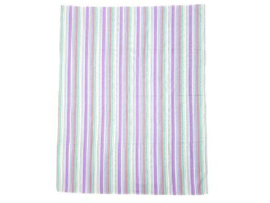 Lilac & Lime Stripe Small Cotton Tablecloth