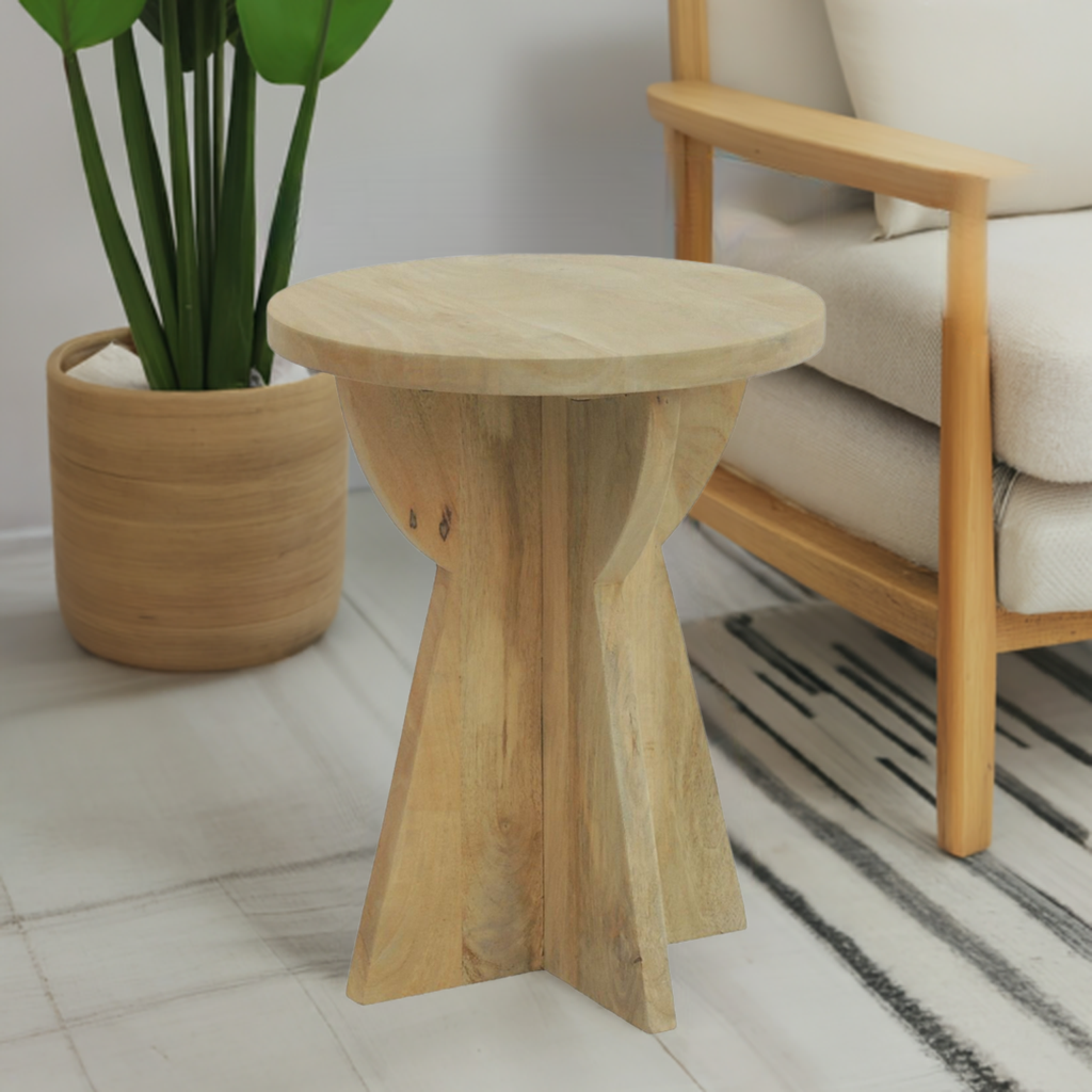 Light Oak Finish Side Table