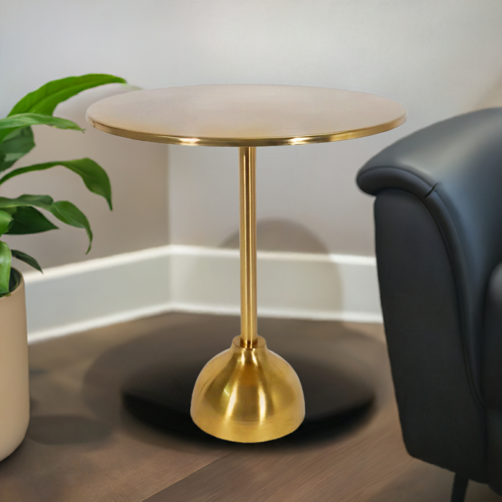 Gold Brushed Brass Side Table