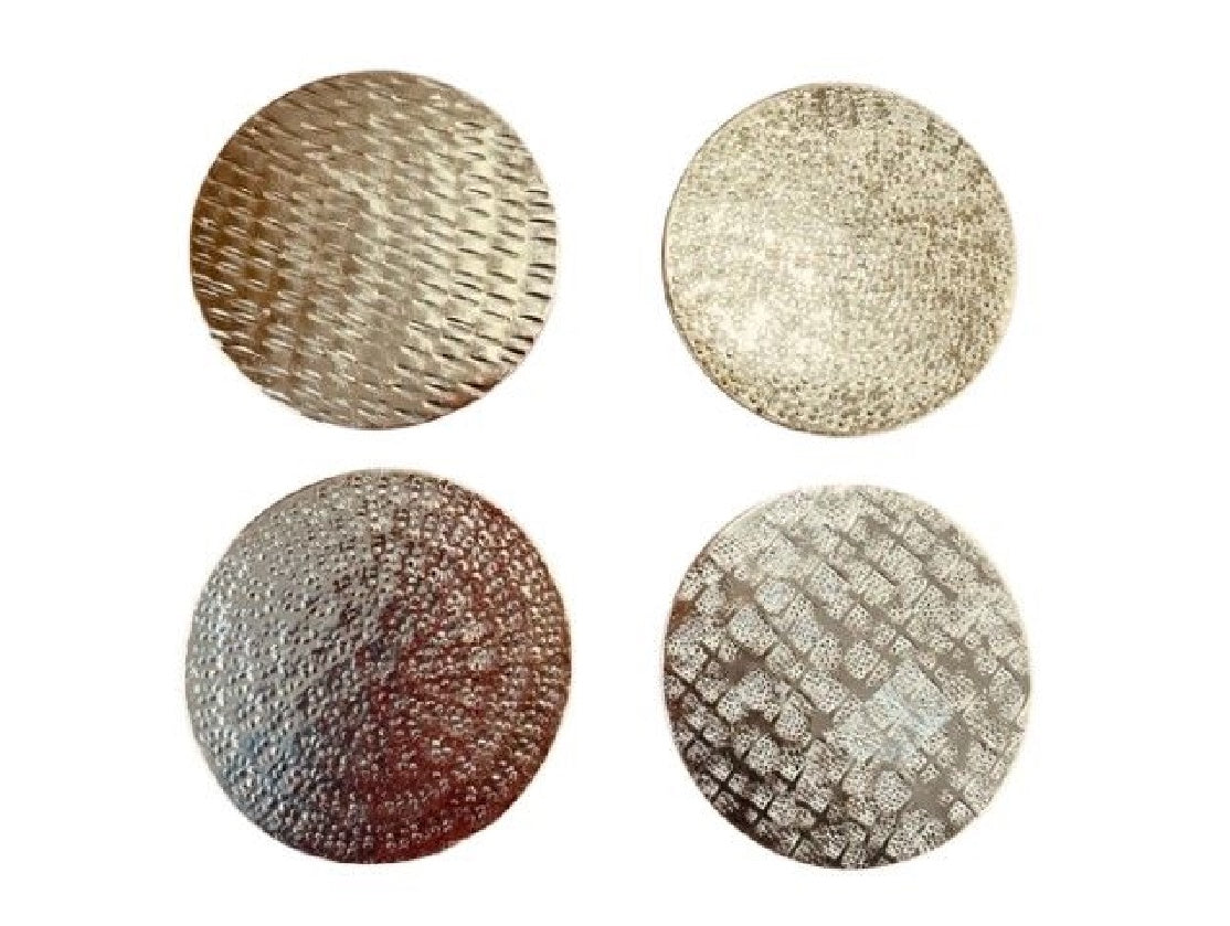 Set of 4 Round Brass Coasters