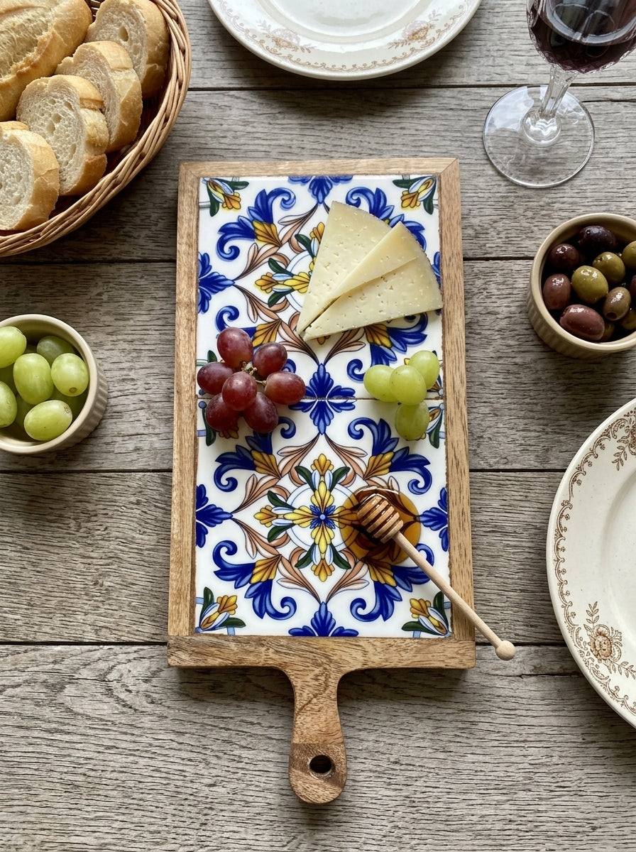 Royal Azulejo Double Tapas Board
