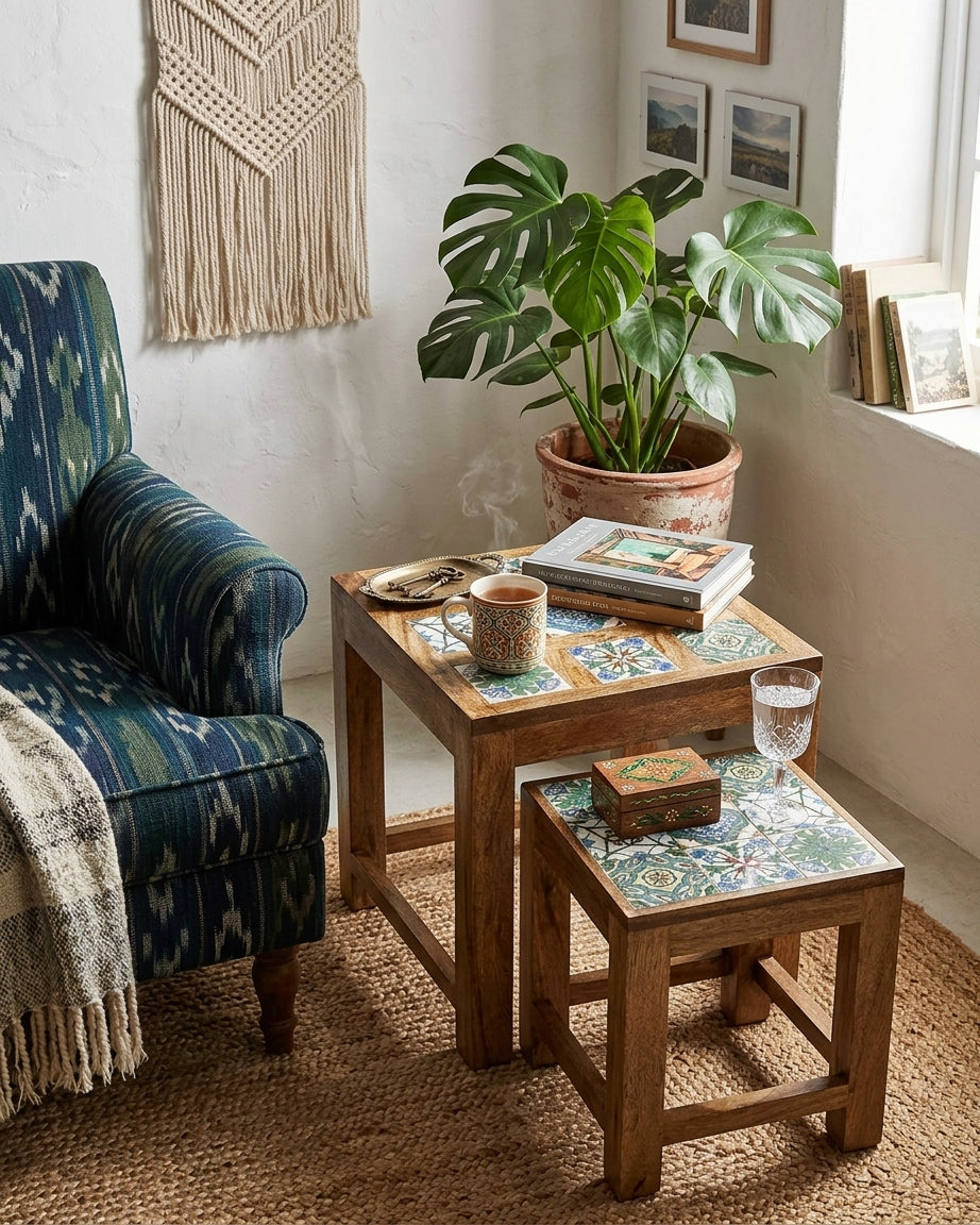 Andalusian Mosaic Nesting Side Tables