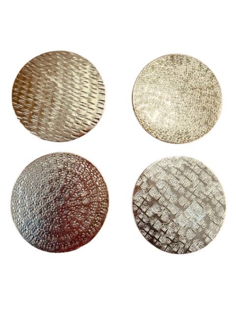 Set of 4 Round Brass Coasters