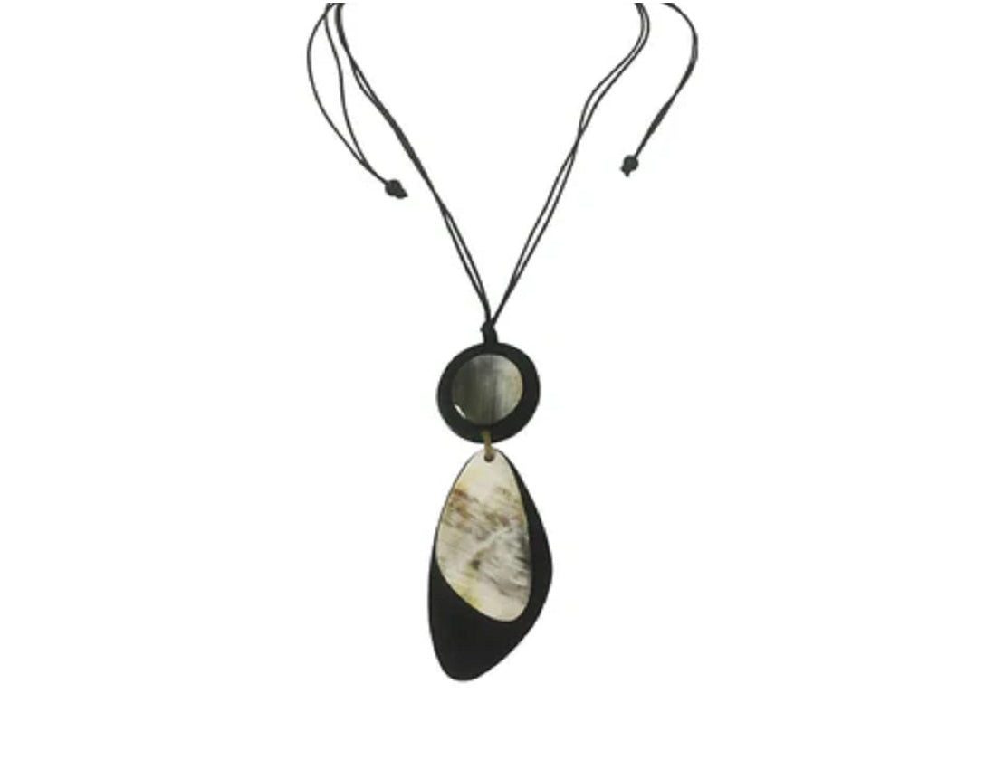 Horn & Wooden Statement Necklace