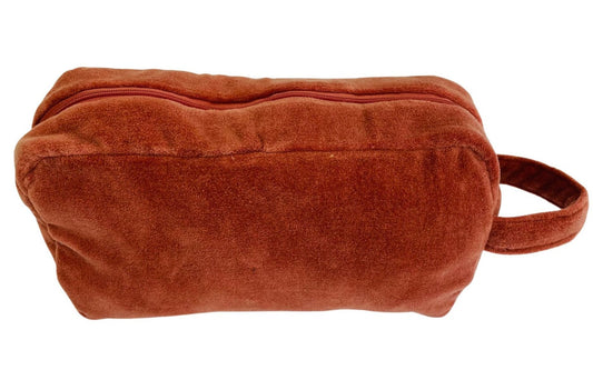 Velvet Cosmetic Pouch in Terracotta