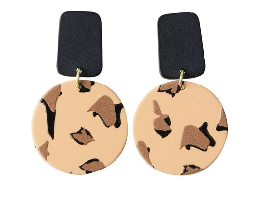 Black & Leopard Print Earrings