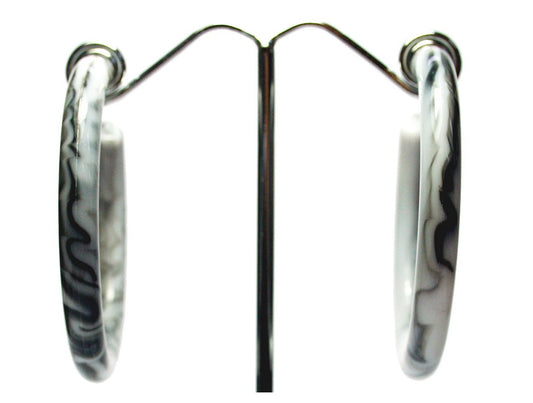 Marbled Hoop Earrings