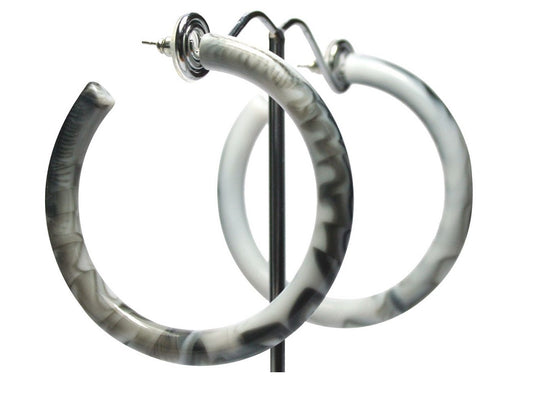Marbled Hoop Earrings