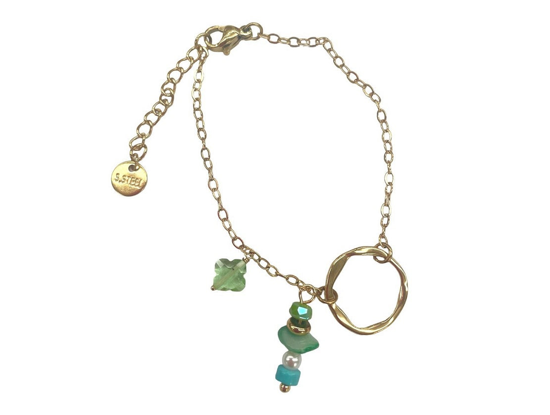 Beaded Gold Ring Bracelet