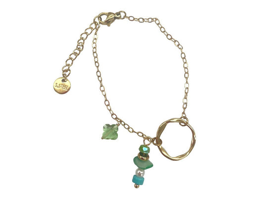 Beaded Gold Ring Bracelet