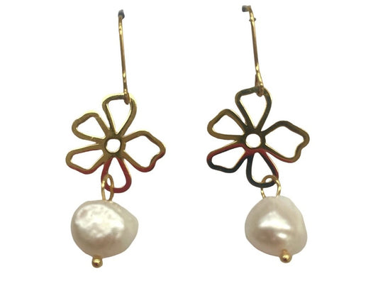Flower Pearl Earrings