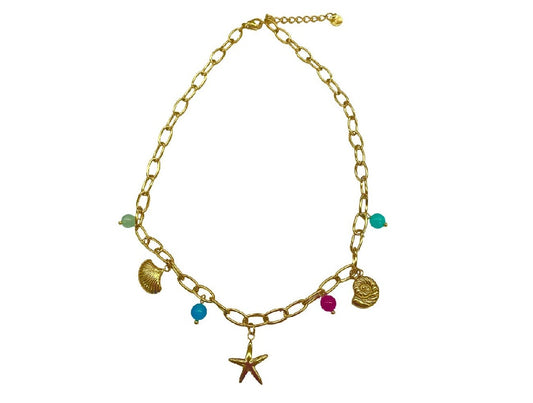 Mermaid Inspired Charm Necklace