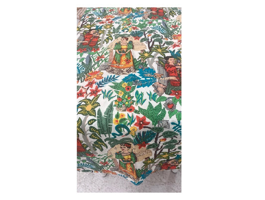 Frida kahlo printed tablecloth