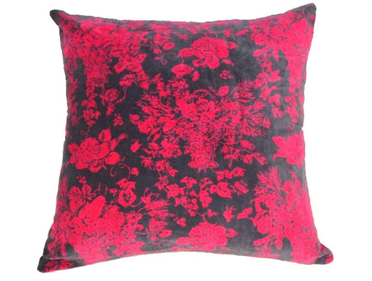 Navy/pink velvet cushion