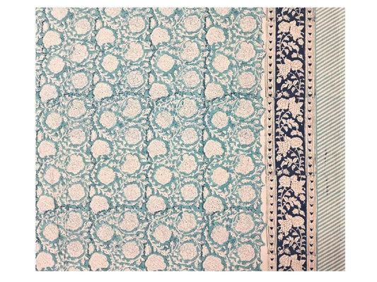 Large Rectangular Block Print Tablecloth