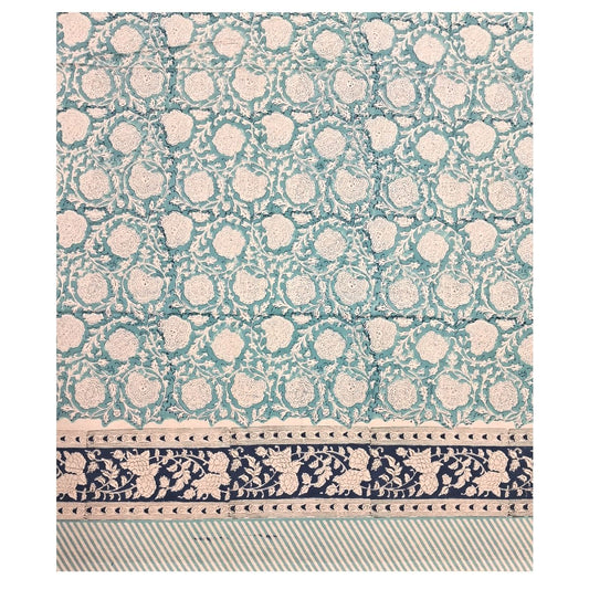 Large Rectangular Block Print Tablecloth