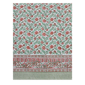 Large Rectangular Floral Print Tablecloth