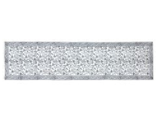 Grey & White Floral Table Runner