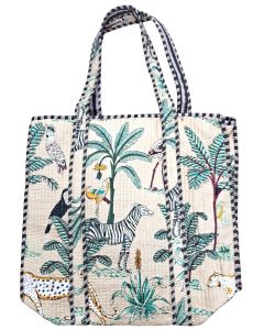 The Serengeti Kantha Tote Bag