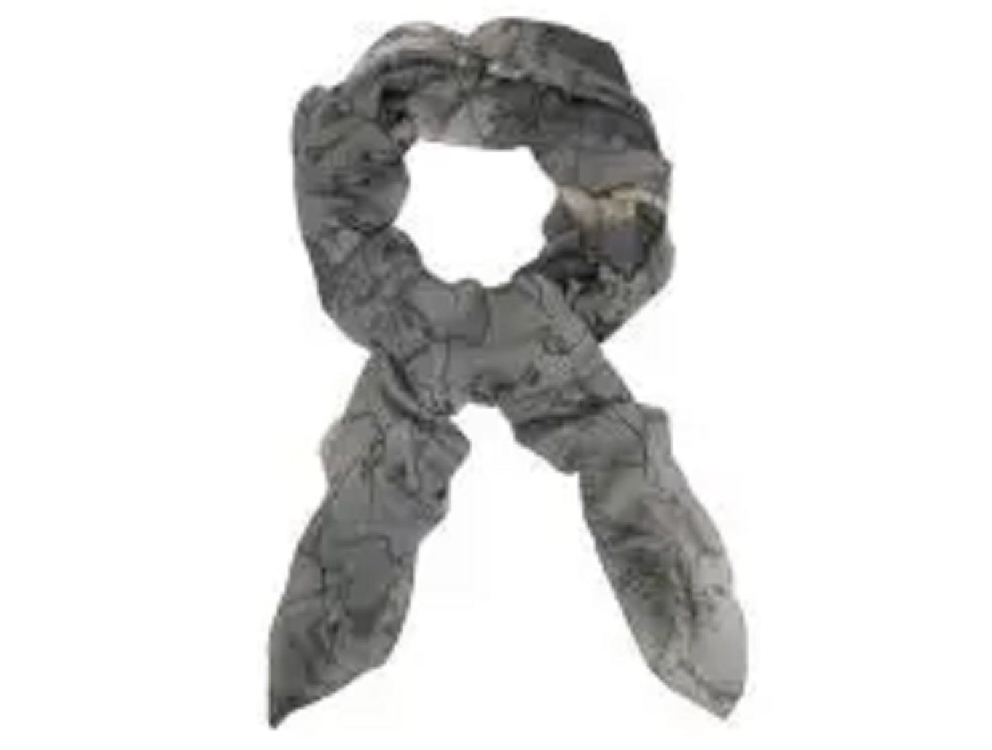 Viscose Grey Map Scarf