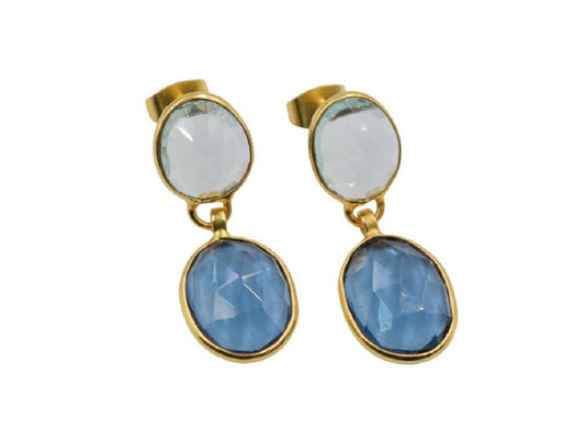 18 k Gold plated drop E/R amazonite/kyanite