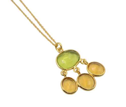 18 k Gold plated drop necklace