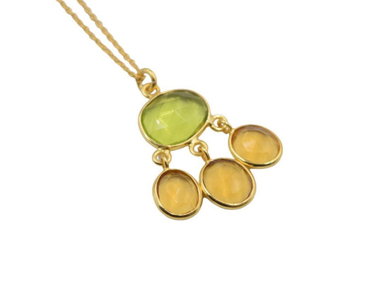 18 k Gold plated drop necklace