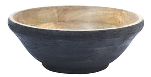 Brushed Black wooden bowl