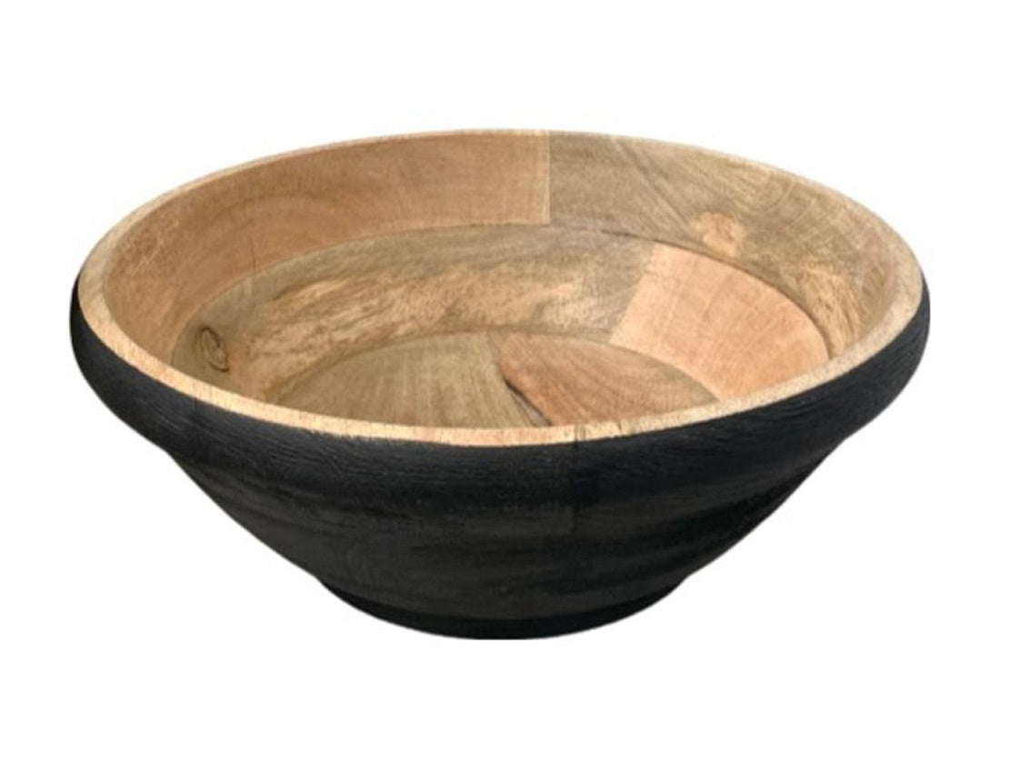Brushed Black wooden bowl