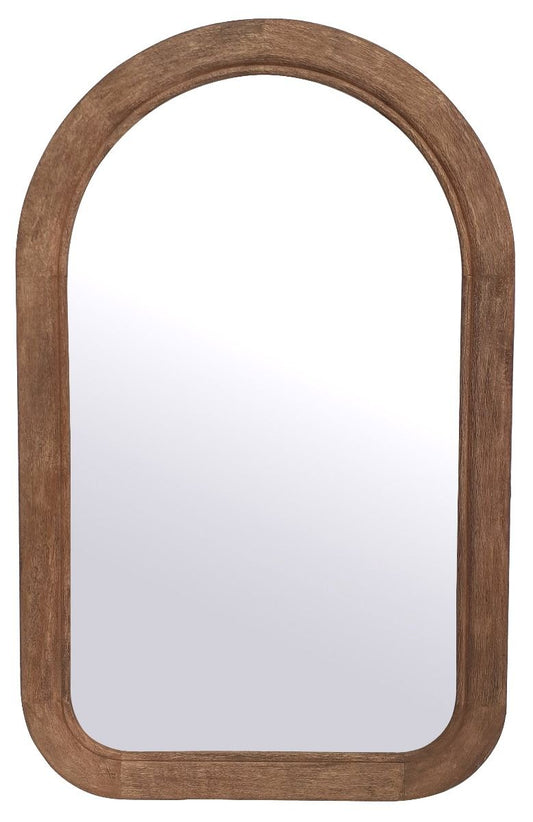 Wooden Arch Mirror with a Champagne Finish